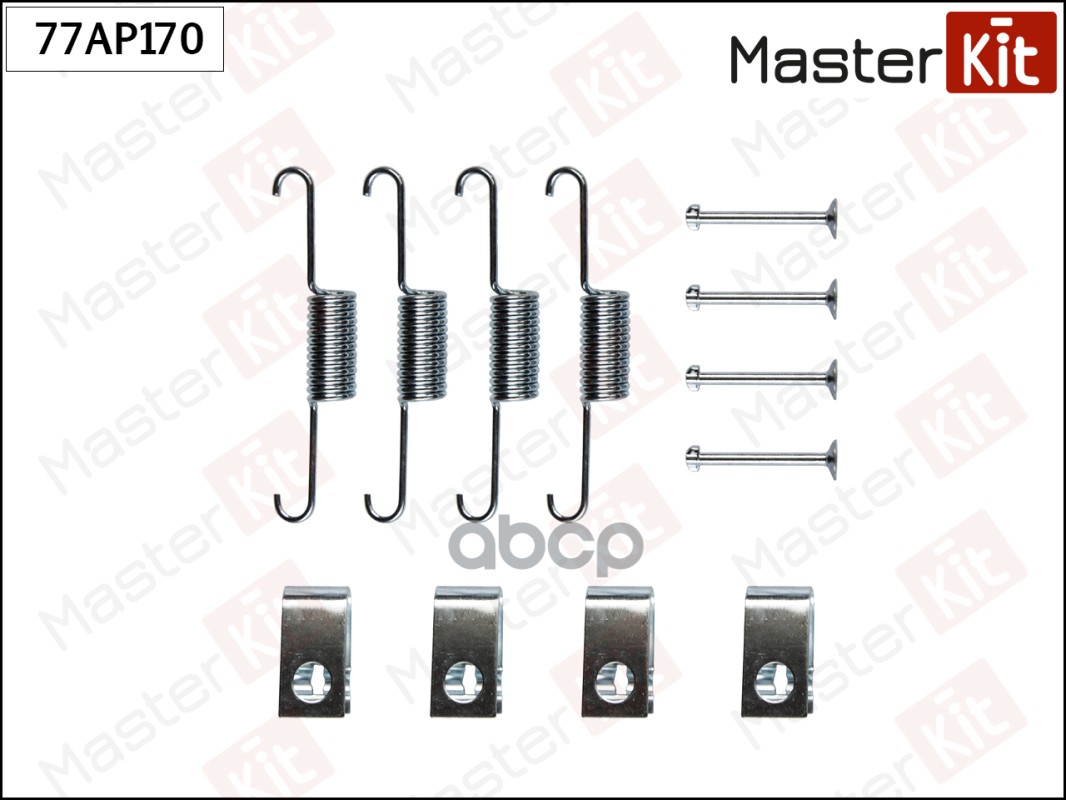 

Установночный комплект тормозных колодок MASTERKIT 77AP170