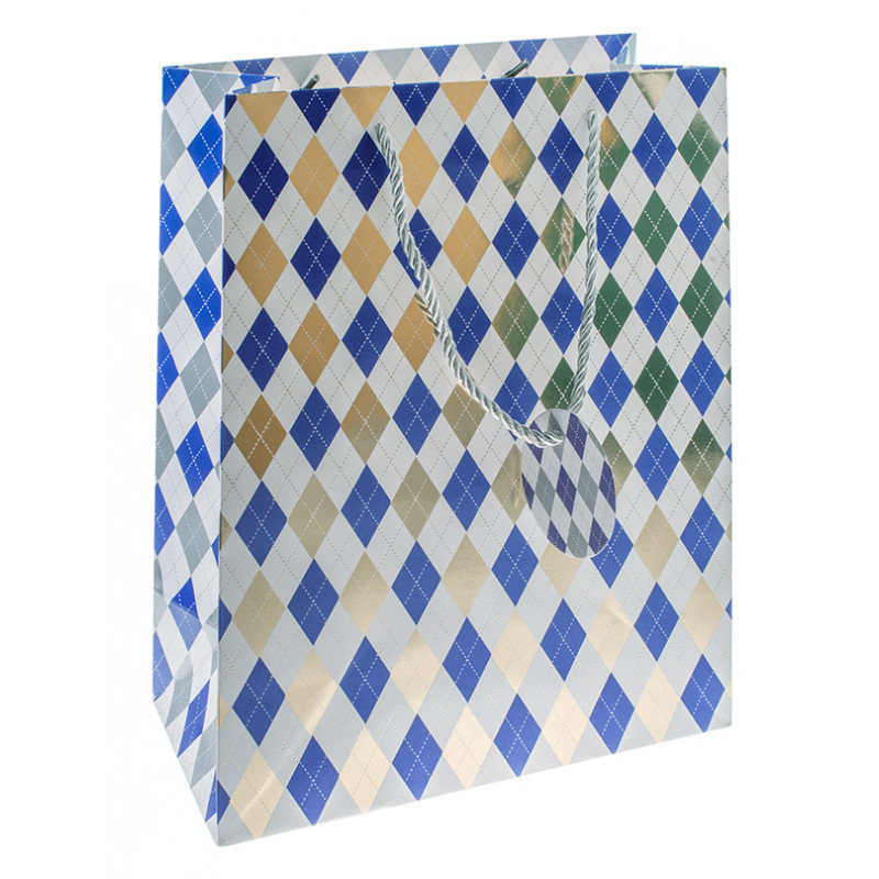 фото Подарочный пакет perfect craft синие ромбы 1724-sb