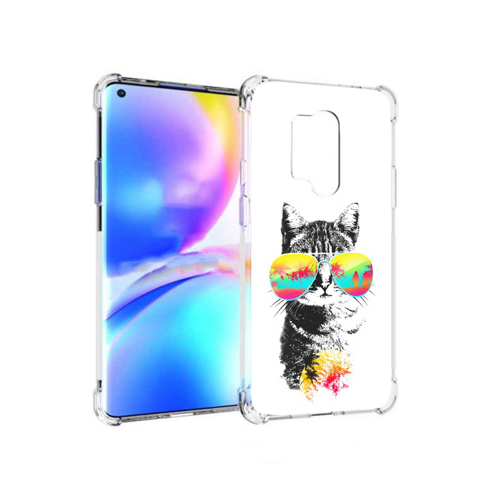 

Чехол MyPads Tocco для OnePlus 8 Pro крутой кот (PT148281.139.425), Прозрачный, Tocco