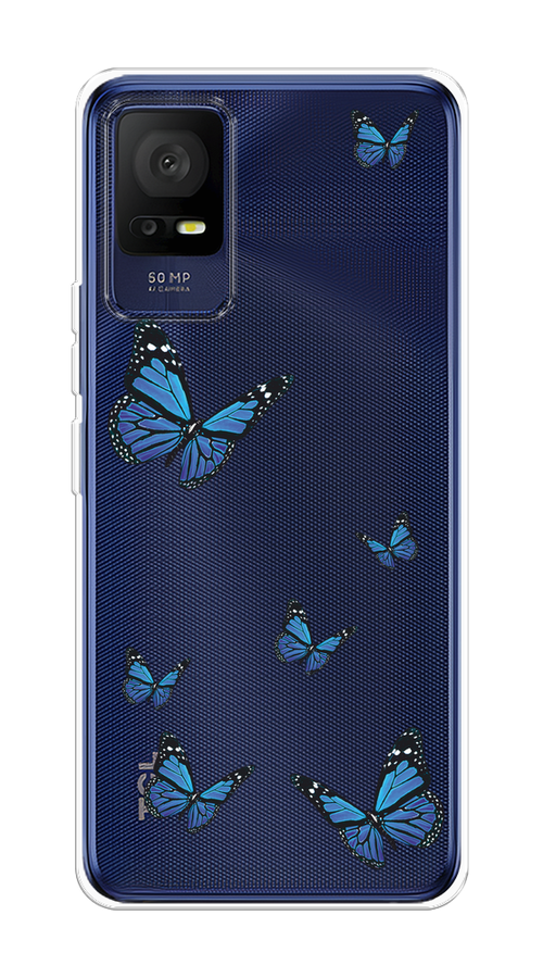 

Чехол на TCL 408/405 "Blue butterflies", Синий;черный, 291350-1