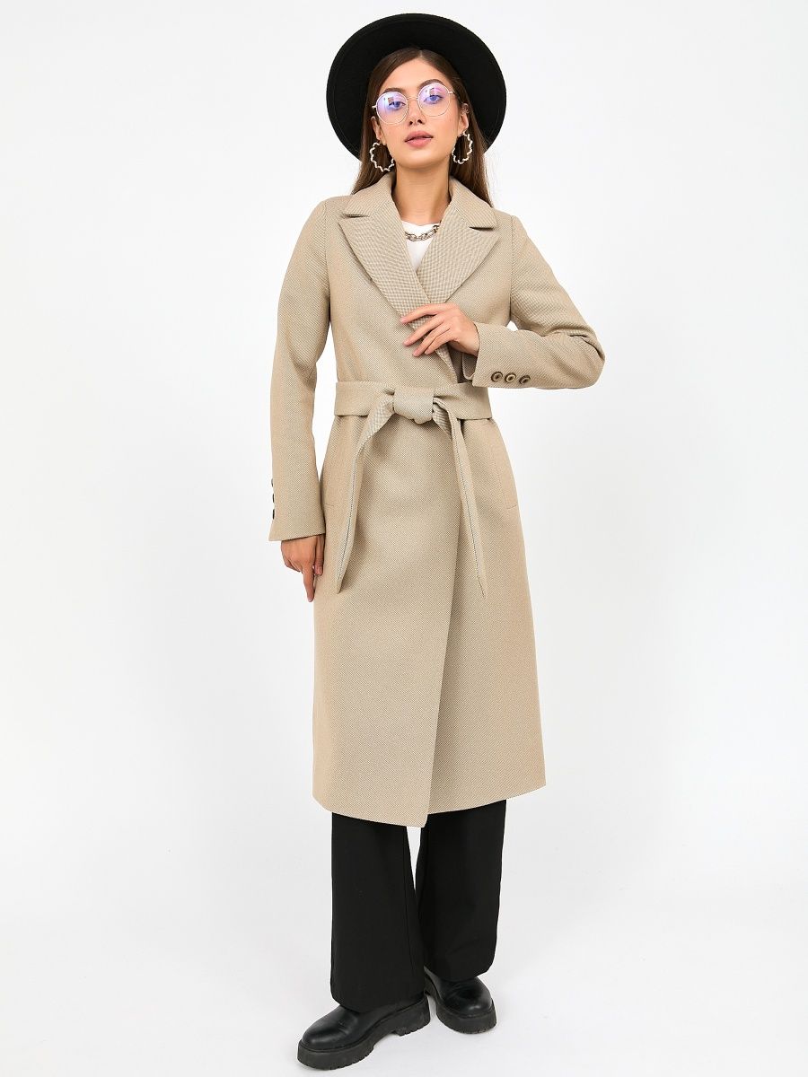 

Пальто женское Louren Wilton 2203 бежевое 44 RU, 2203
