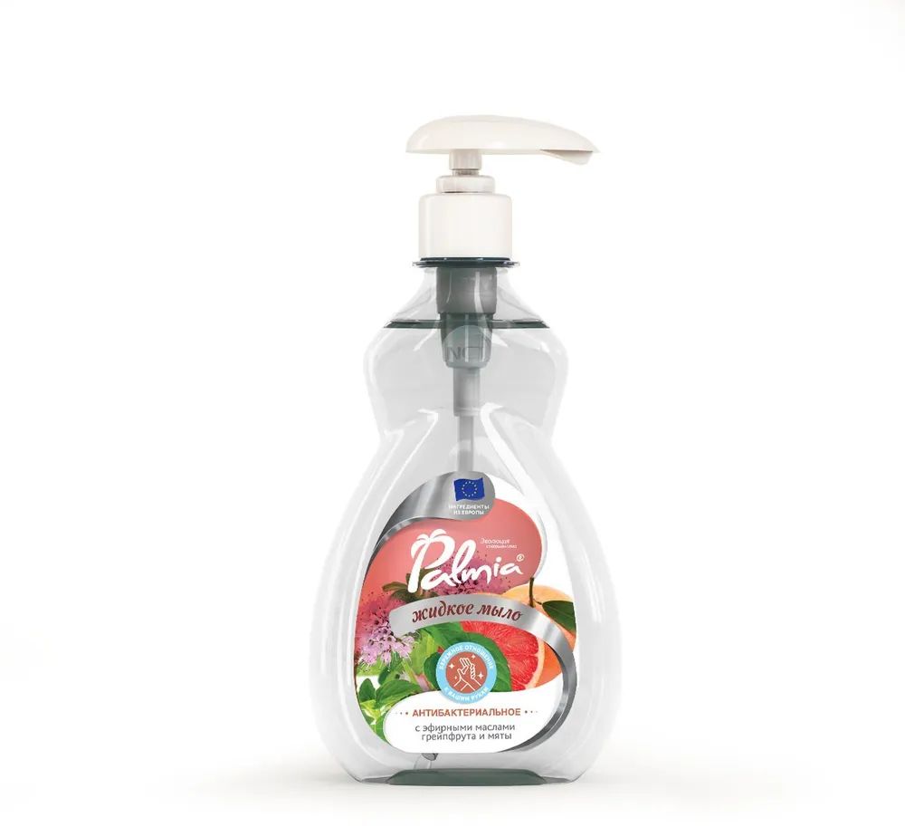 Жидкое мыло Palmia для рук антибактериальное с эфирным маслом грейпфрута и мяты