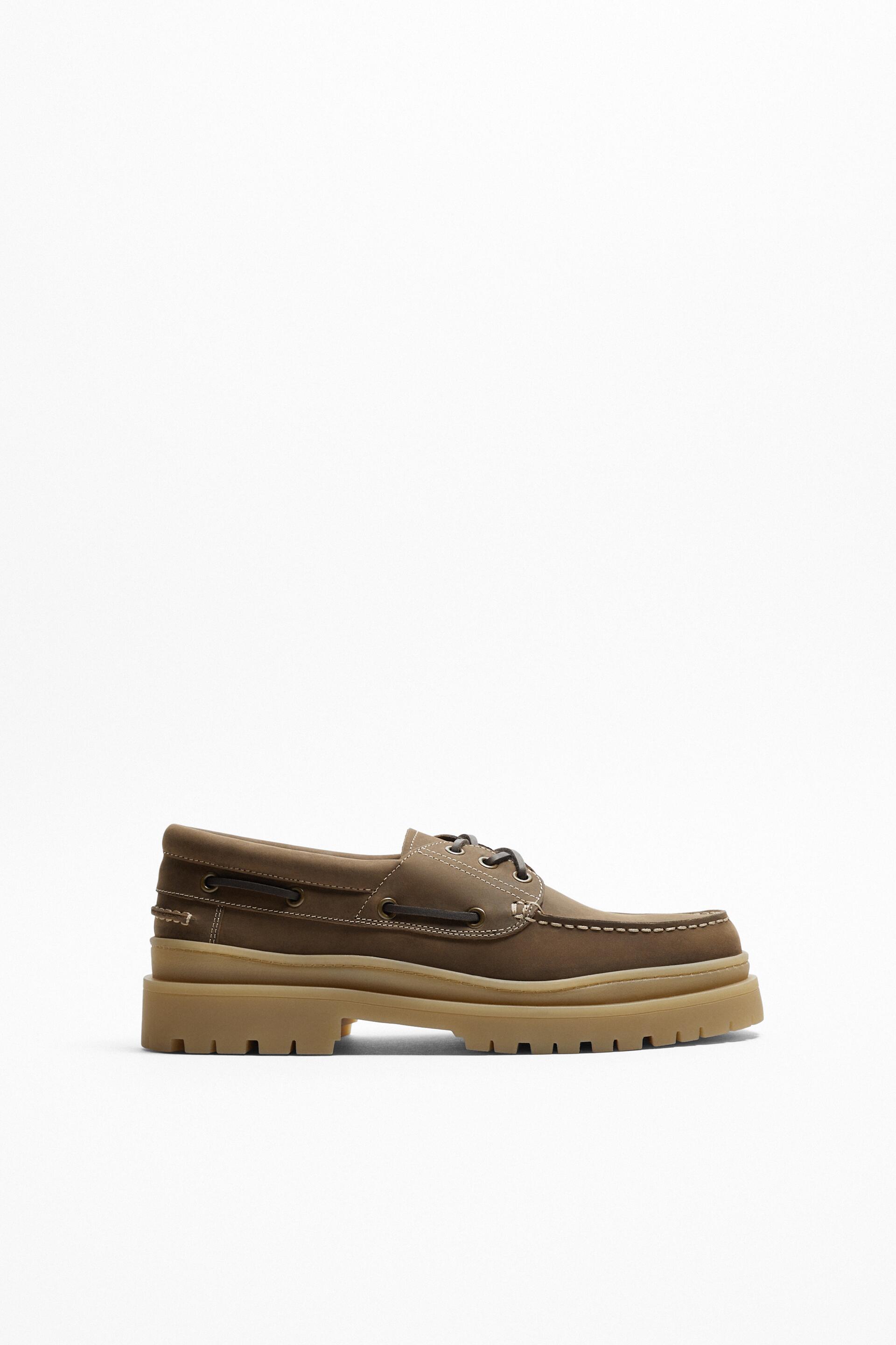 

Топсайдеры мужские ZARA 12420021 коричневые 45 RU (доставка из-за рубежа), 12420021