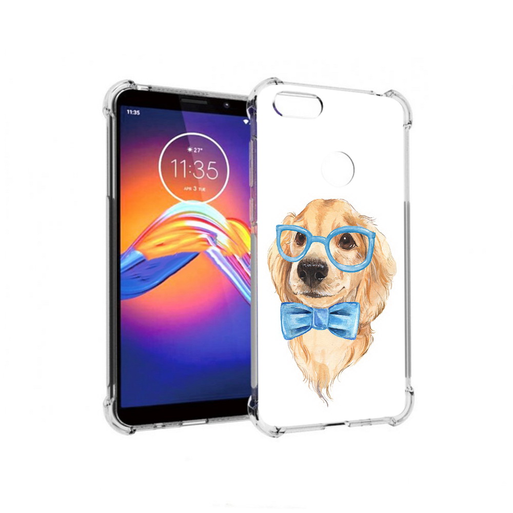 

Чехол MyPads Tocco для Motorola Moto E6 Собака интеллигент (PT227058.343.159), Прозрачный, Tocco