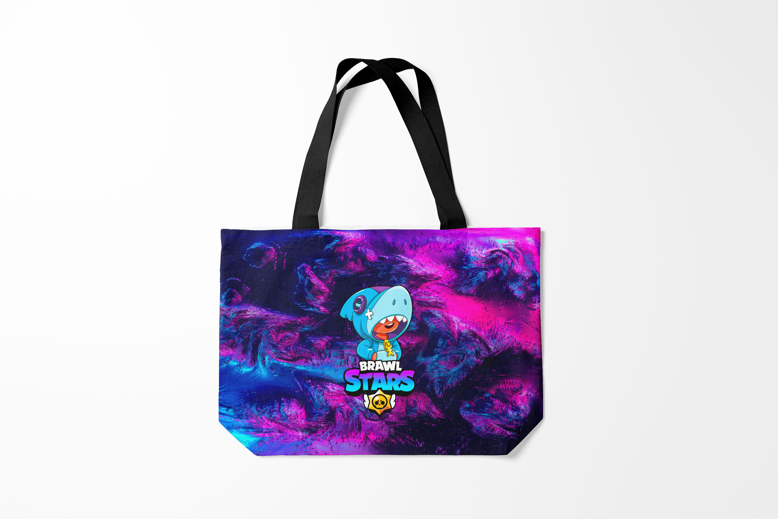 

Сумка шoппер унисекс Burnettie Brawl Stars LEON SHARK, фиолетовый, Brawl Stars LEON SHARK