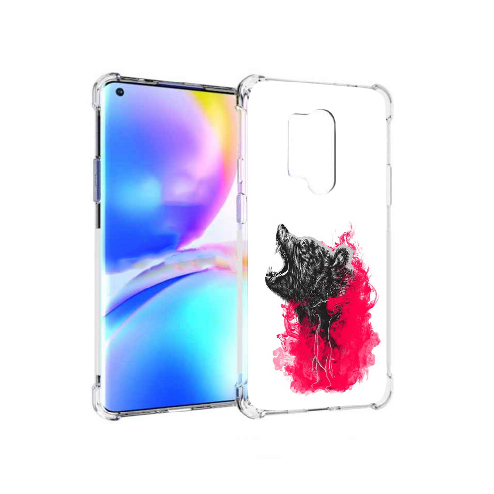

Чехол MyPads Tocco для OnePlus 8 Pro медведь в дымке (PT148281.139.463), Прозрачный, Tocco