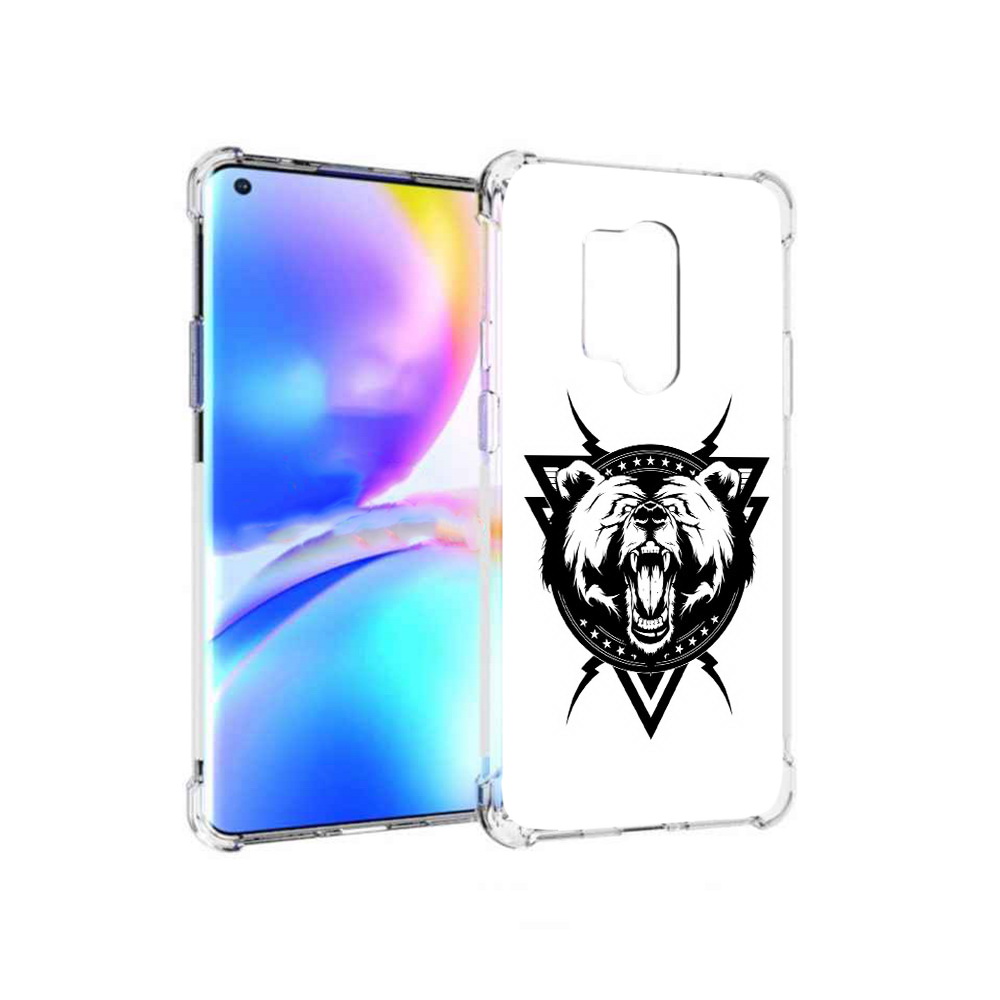 

Чехол MyPads Tocco для OnePlus 8 Pro медведь в треугольнике (PT148281.139.464), Прозрачный, Tocco