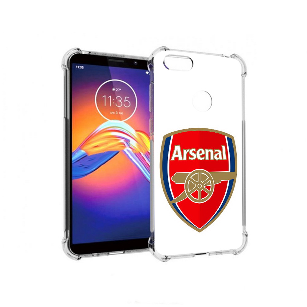

Чехол MyPads Tocco для Motorola Moto E6 ФК Арсенал логотип (PT227058.343.174), Прозрачный, Tocco