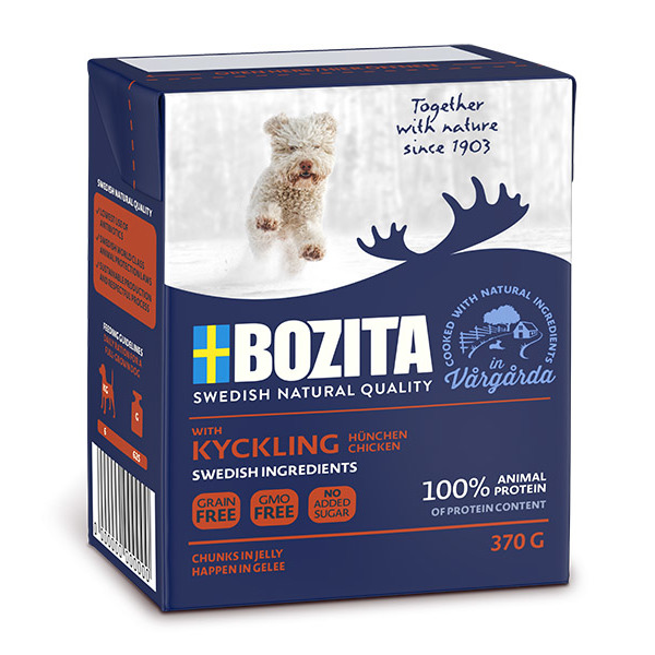 

Влажный корм для щенков BOZITA Naturals Junior, курица, в желе 16шт по 370г, Naturals