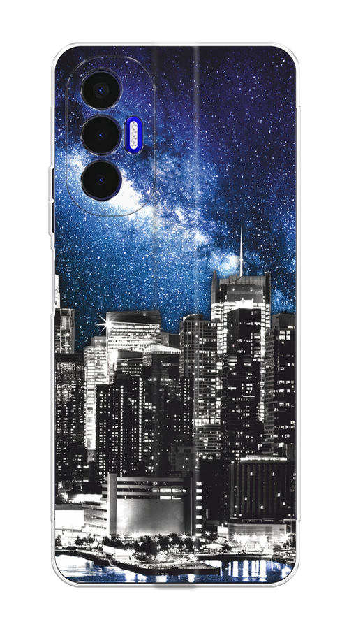 

Чехол на Tecno Pova 3 "Космический Нью-Йорк", Синий;серый, 301550-1