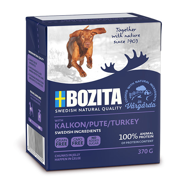 фото Влажный корм для собак bozita naturals , индейка, в желе 16шт, 370г