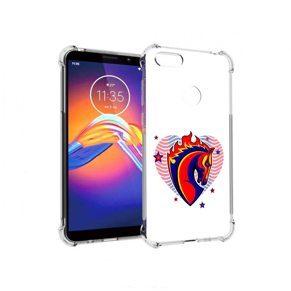 

Чехол MyPads Tocco для Motorola Moto E6 ФК ЦСЛ Лошадь (PT227058.343.180), Прозрачный, Tocco