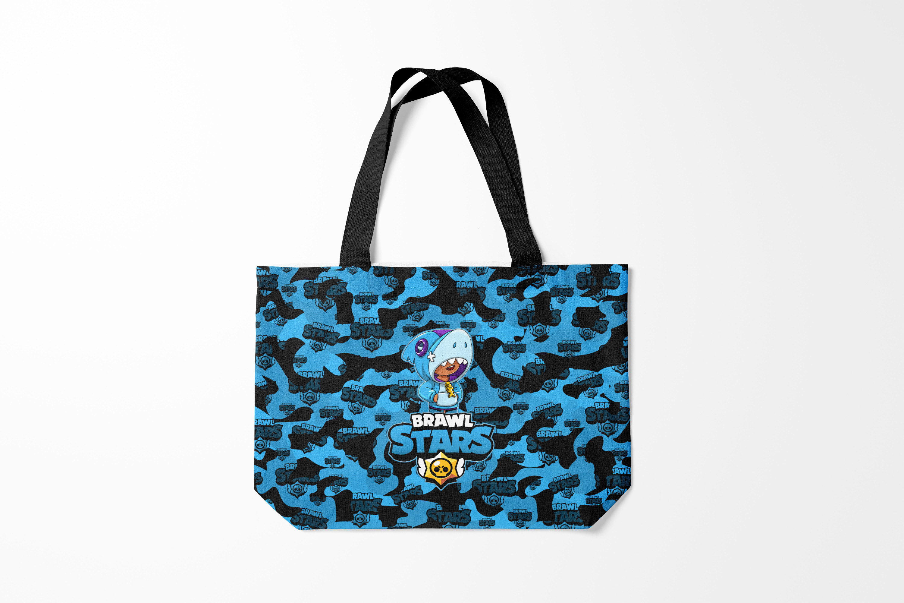 

Сумка шoппер унисекс Burnettie Brawl Stars LEON SHARK, голубой, Brawl Stars LEON SHARK
