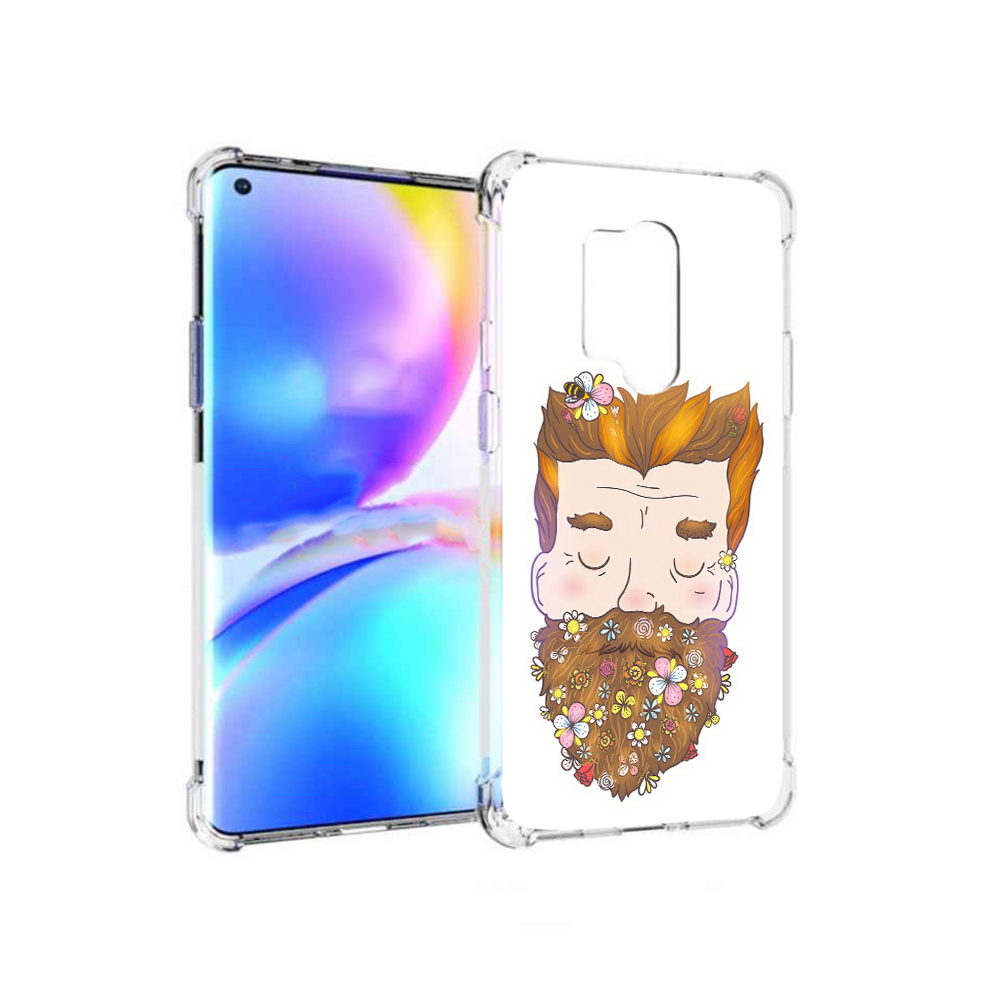 

Чехол MyPads Tocco для OnePlus 8 Pro мужчина с цветами в бороде (PT148281.139.489), Прозрачный, Tocco