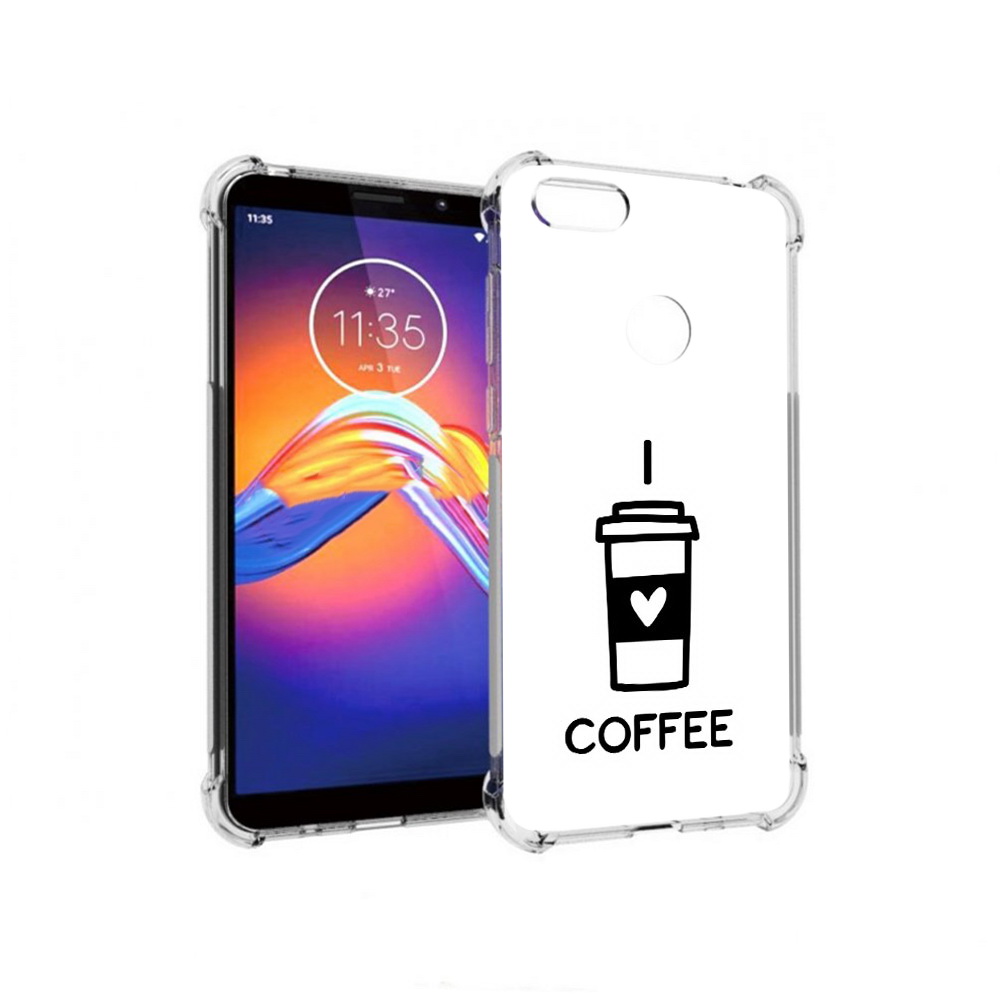 

Чехол MyPads Tocco для Motorola Moto E6 Я люблю кофе (PT227058.343.206), Прозрачный, Tocco