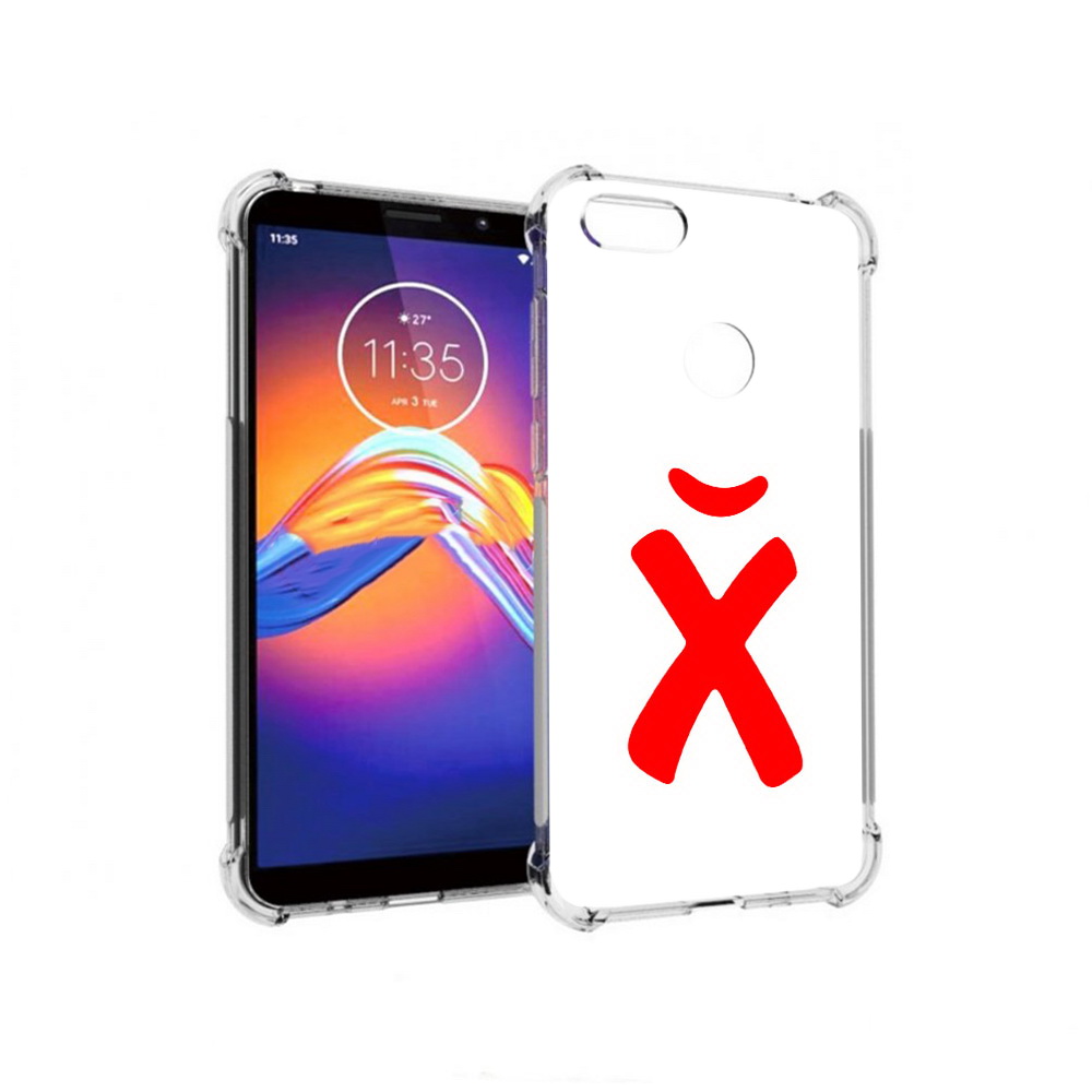 

Чехол MyPads Tocco для Motorola Moto E6 абстракция буква х (PT227058.343.209), Прозрачный, Tocco