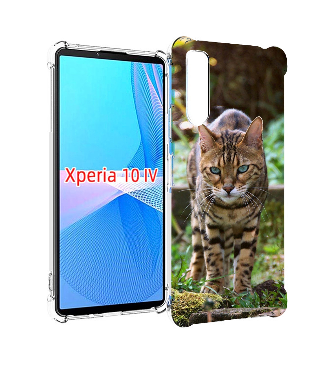 Чехол MyPads порода кошка бенгальская для Sony Xperia 10 IV (10-4)