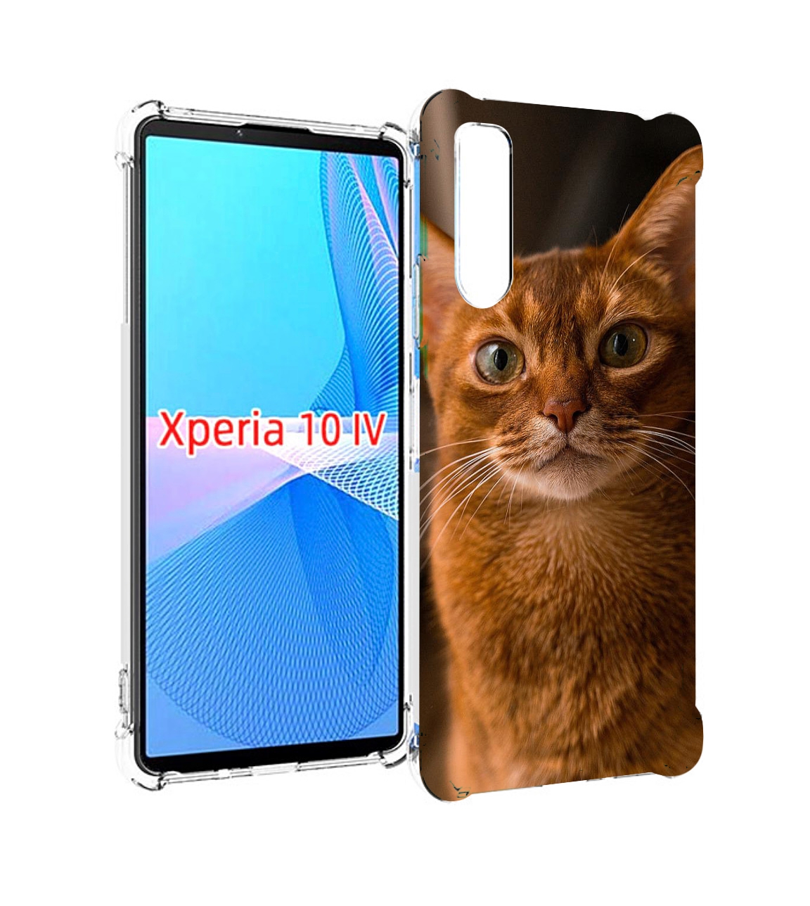 

Чехол MyPads порода кошки абисинская для Sony Xperia 10 IV (10-4), Прозрачный, Tocco