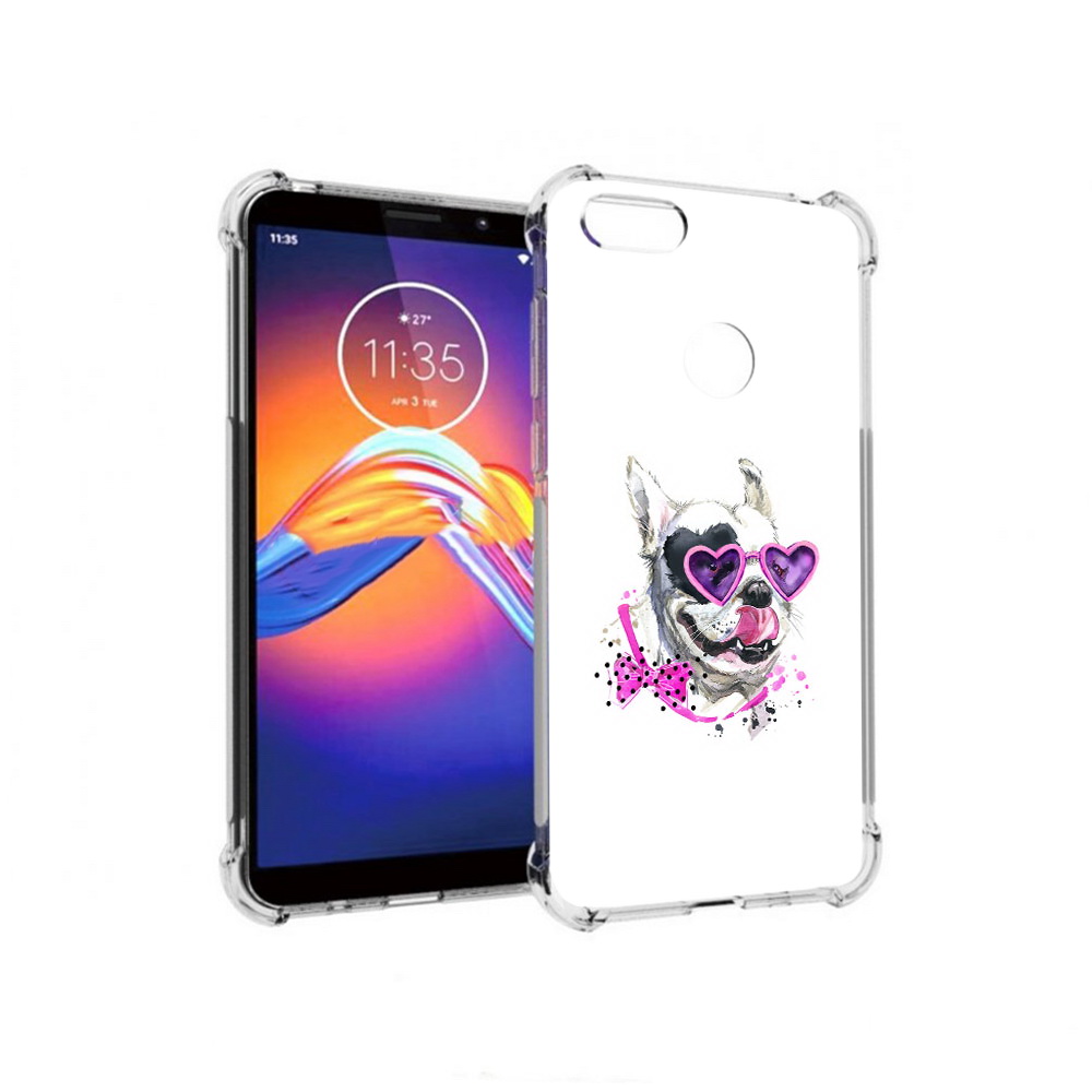 

Чехол MyPads Tocco для Motorola Moto E6 акварельный пёс (PT227058.343.218), Прозрачный, Tocco