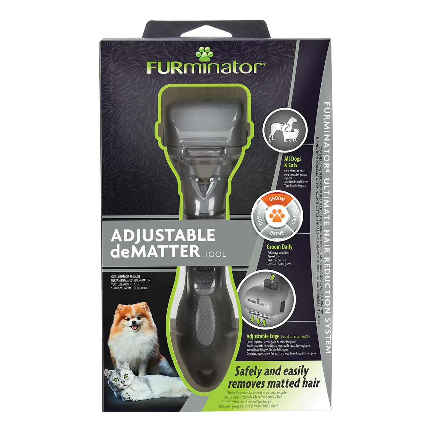 

Колтунорез для животных FURminator регулируемый, Серый