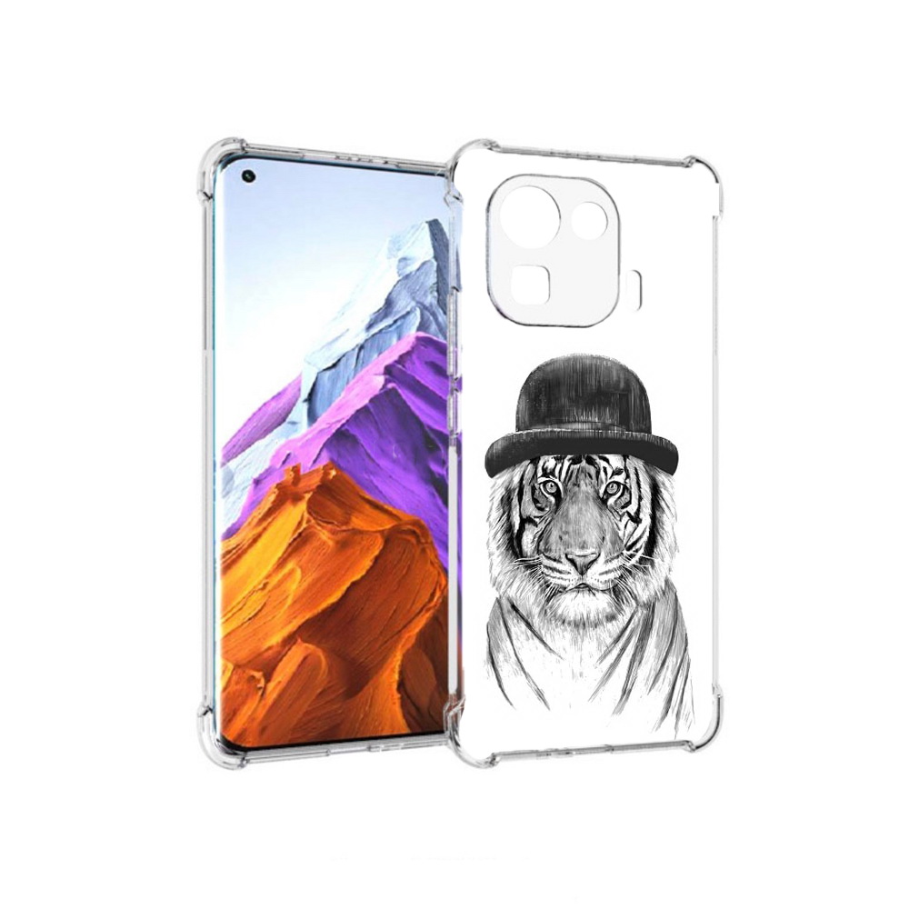 

Чехол MyPads Tocco для Xiaomi 11 Pro тигр британец (PT144585.286.641), Прозрачный, Tocco