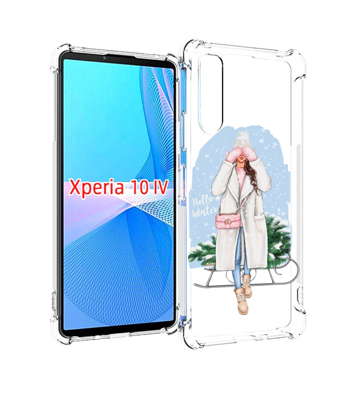 

Чехол MyPads привет-зима женский для Sony Xperia 10 IV (10-4), Прозрачный, Tocco