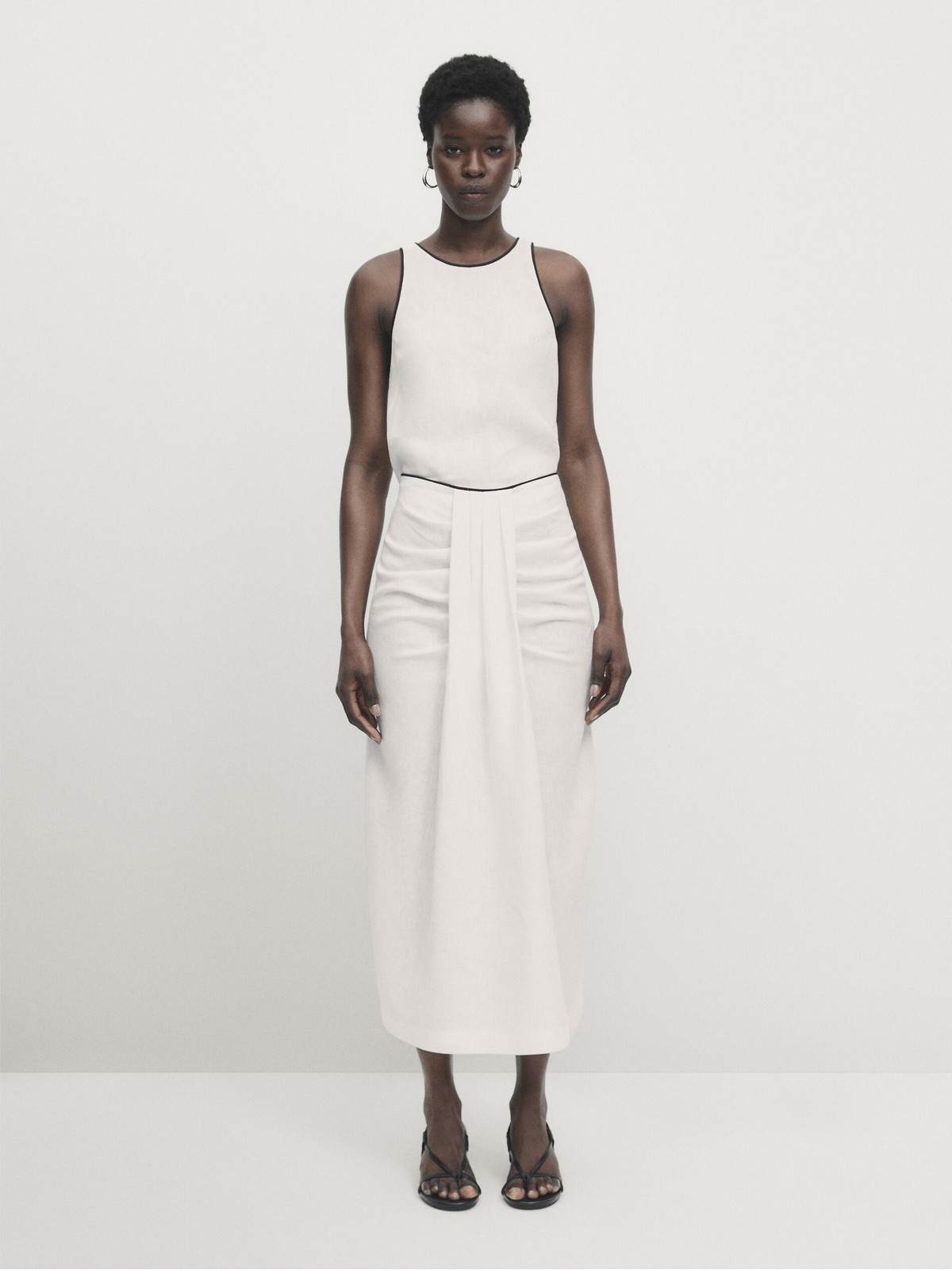 

Топ женский Massimo Dutti 9411/952-I2024 белый L, 9411/952-I2024