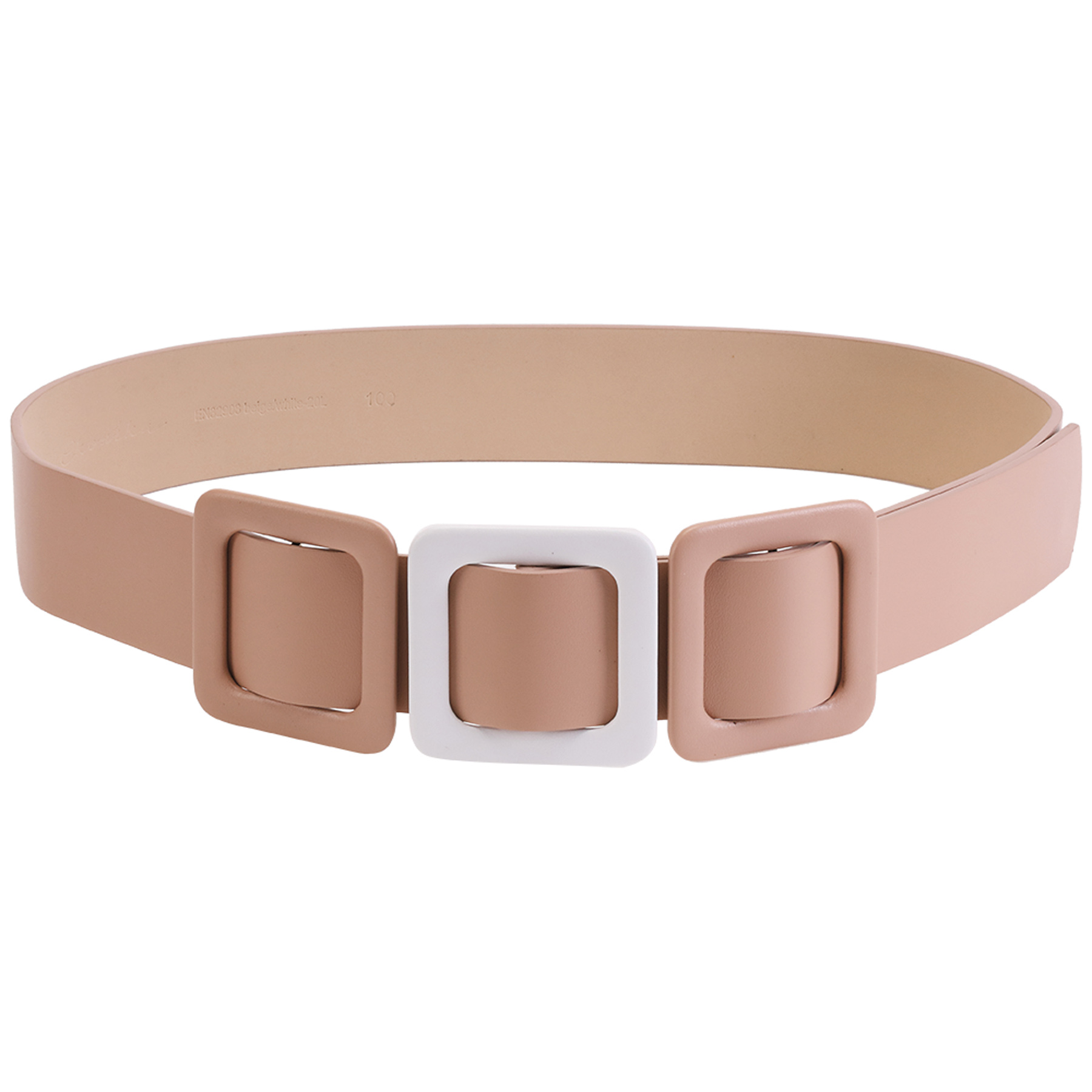 

Ремень женский Ekonika EN32908 коричневый, 85 см, EN32908 beige/white-20L