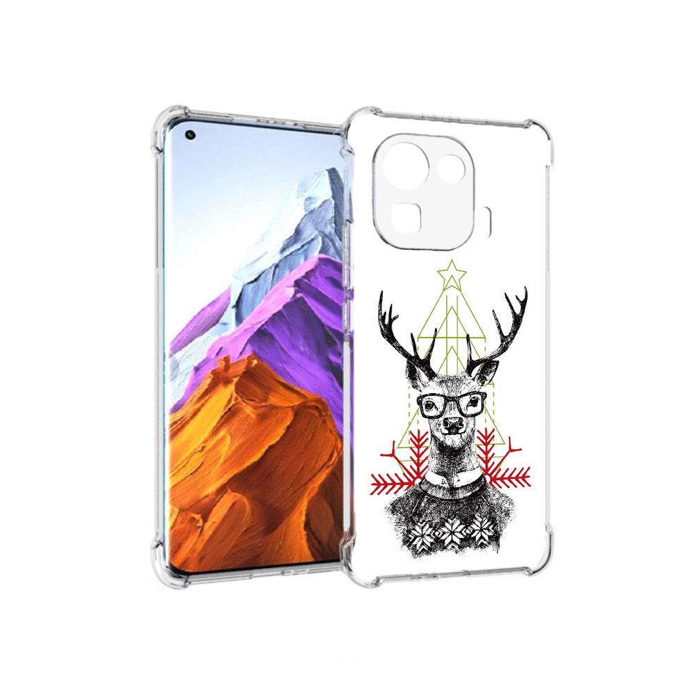 

Чехол MyPads Tocco для Xiaomi 11 Pro умный олень (PT144585.286.652), Прозрачный, Tocco