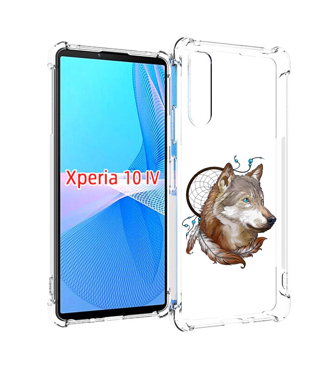 

Чехол MyPads волк и ловец снов для Sony Xperia 10 IV (10-4), Прозрачный, Tocco