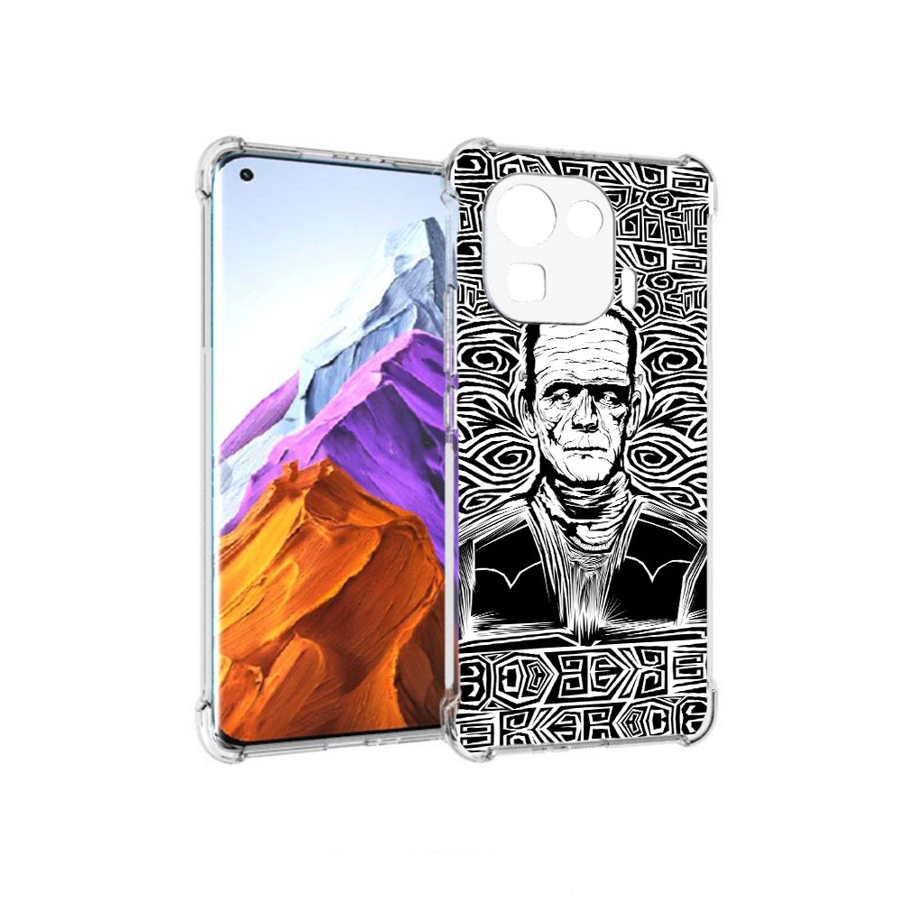 

Чехол MyPads Tocco для Xiaomi 11 Pro франкенштейн черно белый (PT144585.286.661), Прозрачный, Tocco