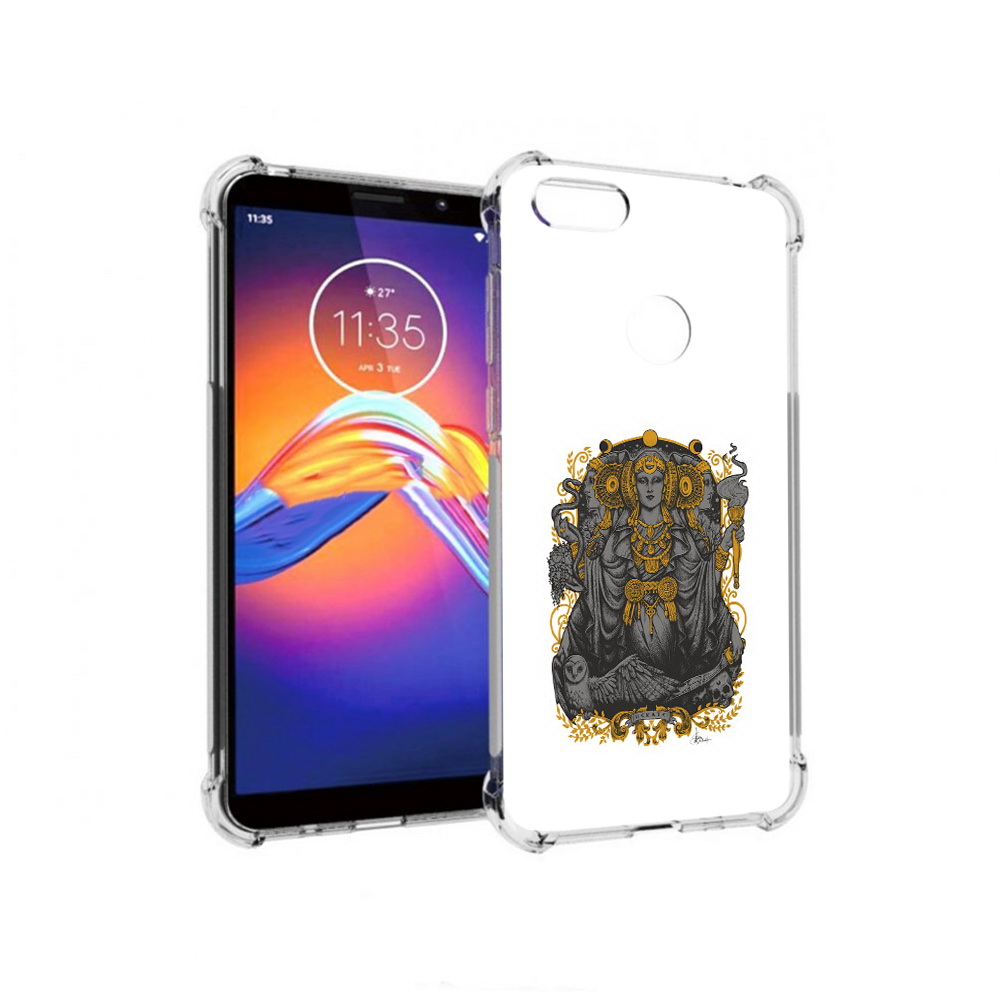 

Чехол MyPads Tocco для Motorola Moto E6 божество с золотыми элементами (PT227058.343.241), Прозрачный, Tocco