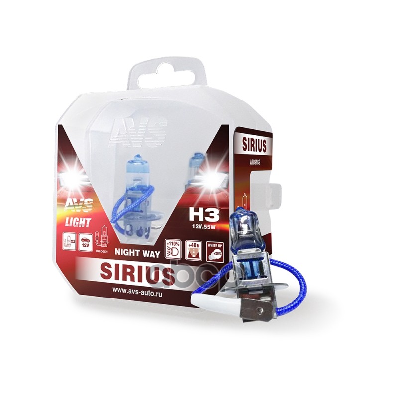 

Лампа 12V H3 55W PK22s блистер (2шт.) AVS