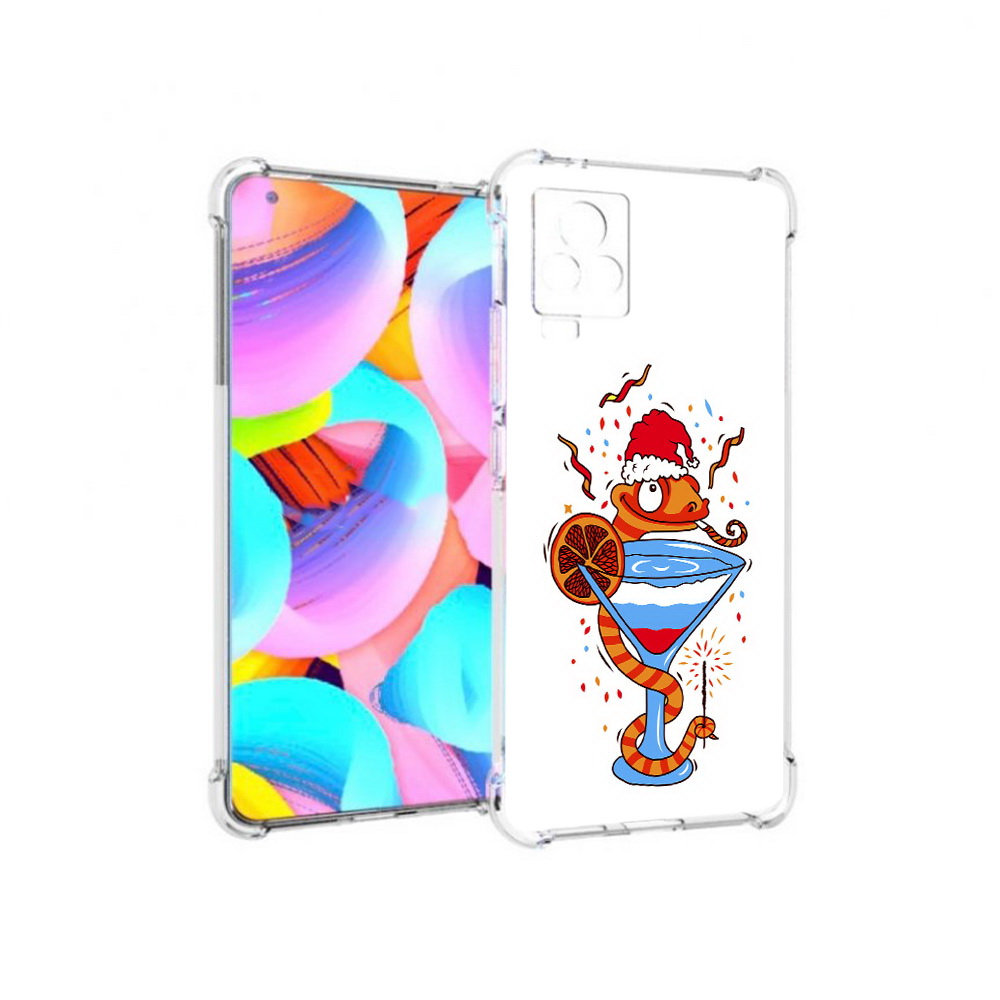 

Чехол MyPads Tocco для Vivo IQOO 7 змейка, Прозрачный, Tocco