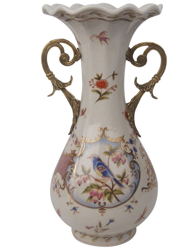 

Ваза фарфоровая Glasar 16 x 14 x 30 см белая