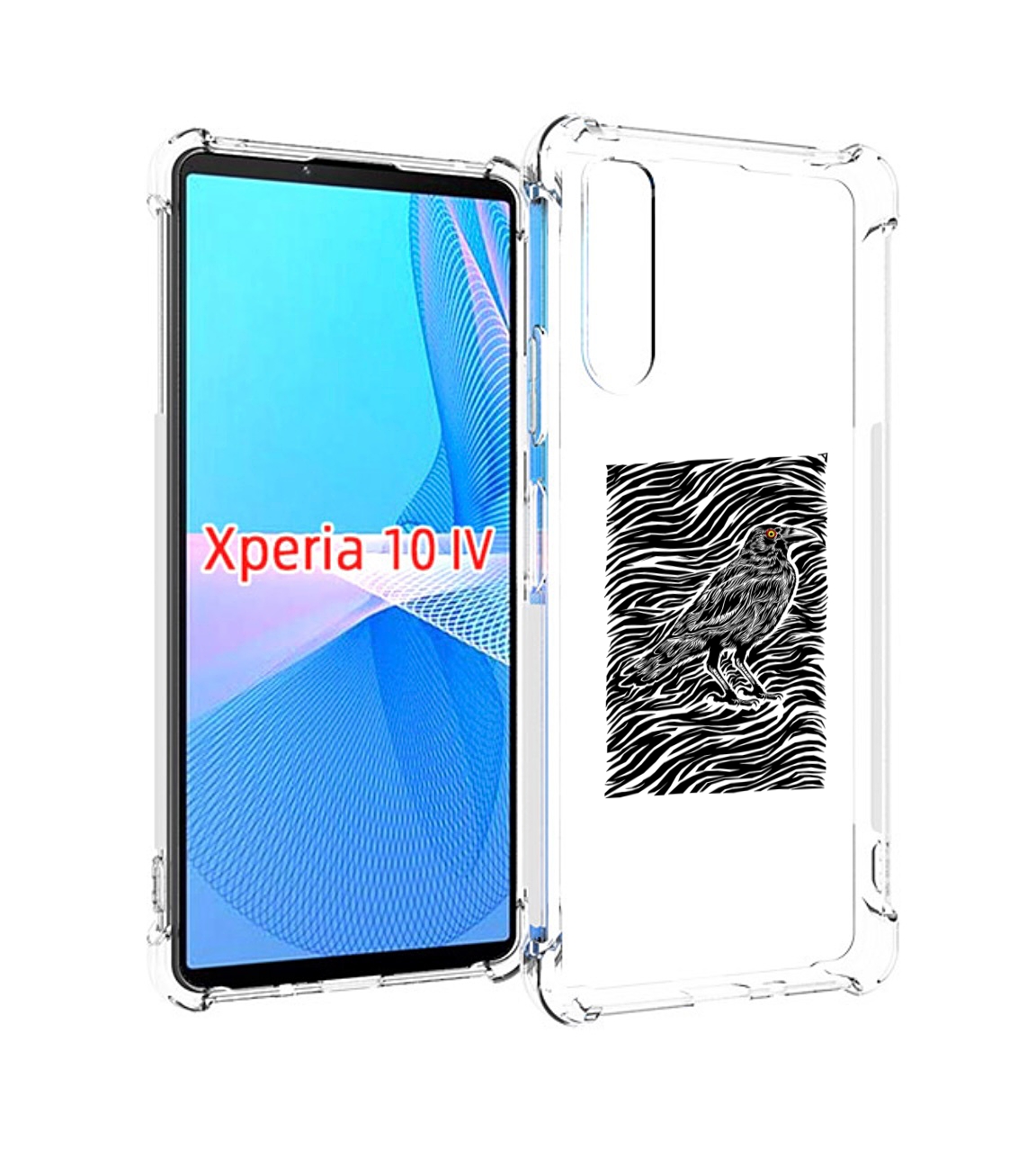 

Чехол MyPads ворон в абстракции для Sony Xperia 10 IV (10-4), Прозрачный, Tocco