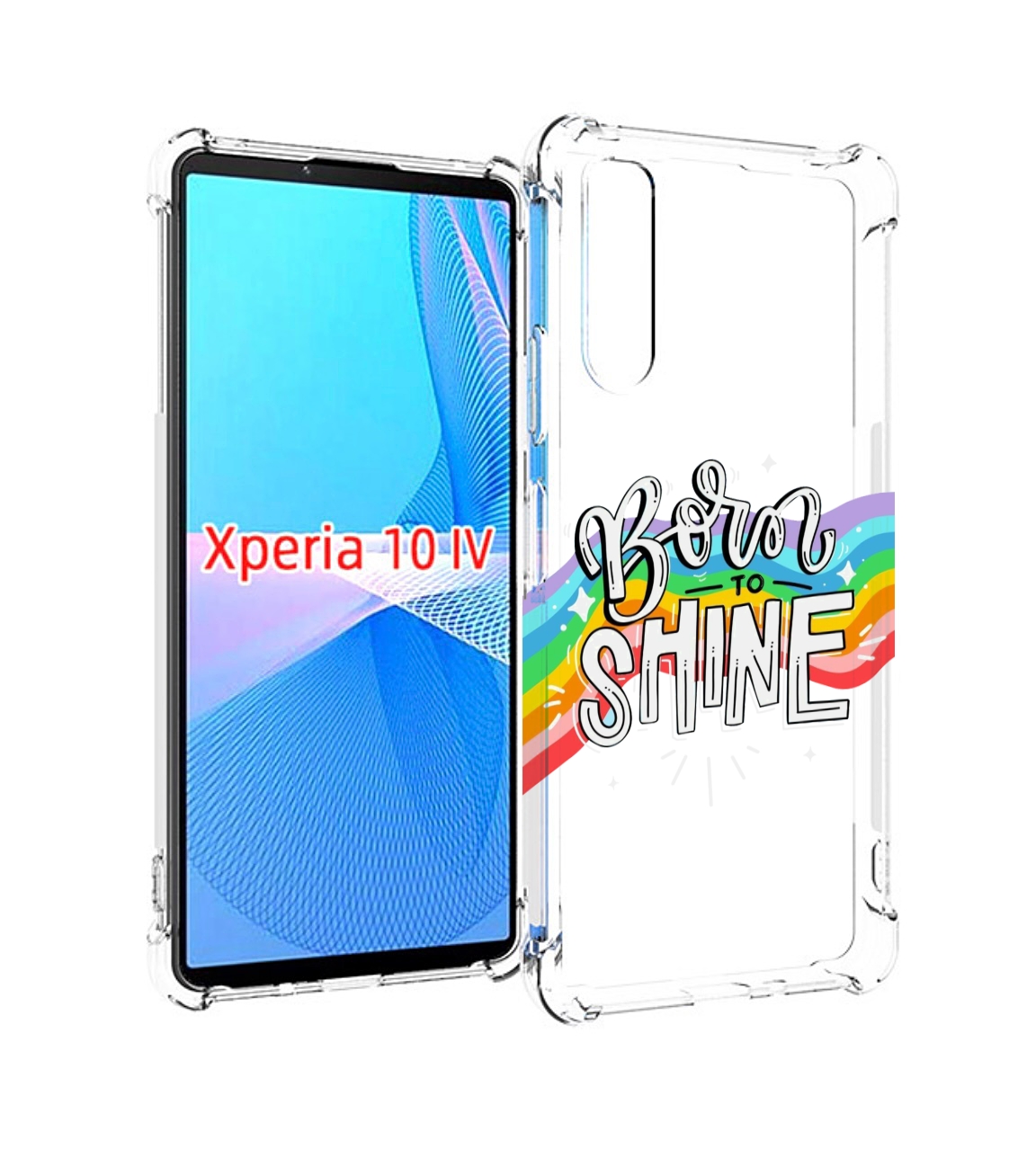 

Чехол MyPads рожден-чтобы-сиять для Sony Xperia 10 IV (10-4), Прозрачный, Tocco