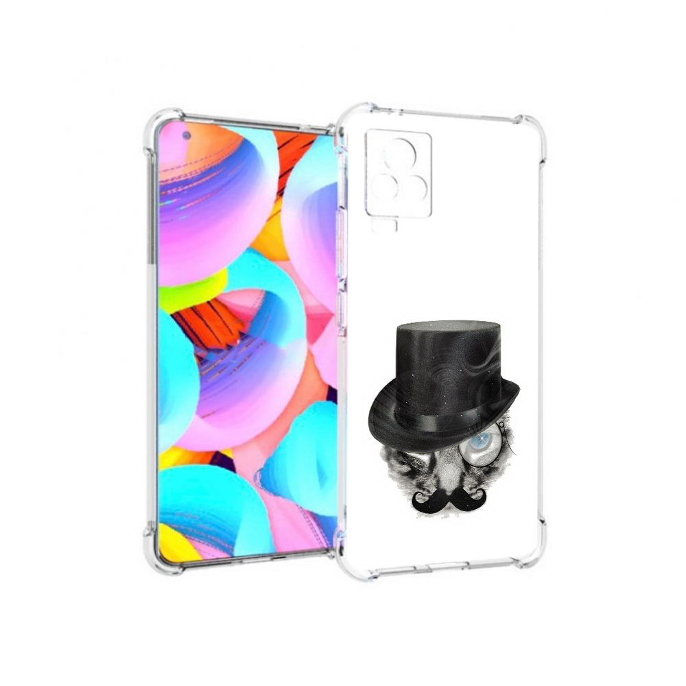 

Чехол MyPads Tocco для Vivo IQOO 7 интелегентный кот, Прозрачный, Tocco