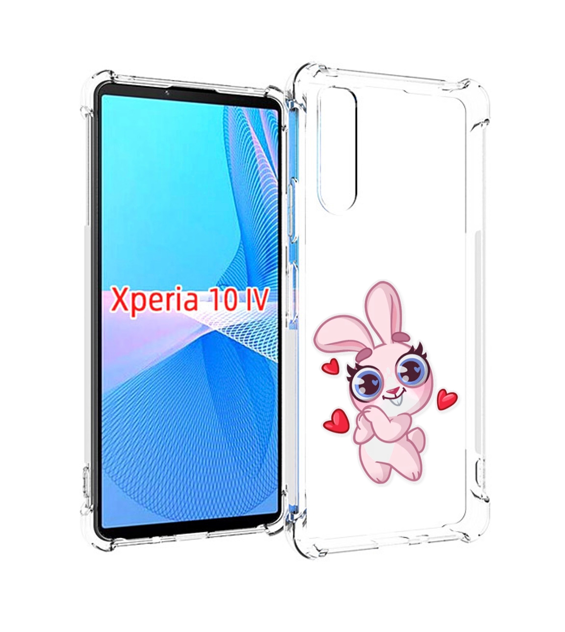 

Чехол MyPads розовый-зайченок для Sony Xperia 10 IV (10-4), Прозрачный, Tocco