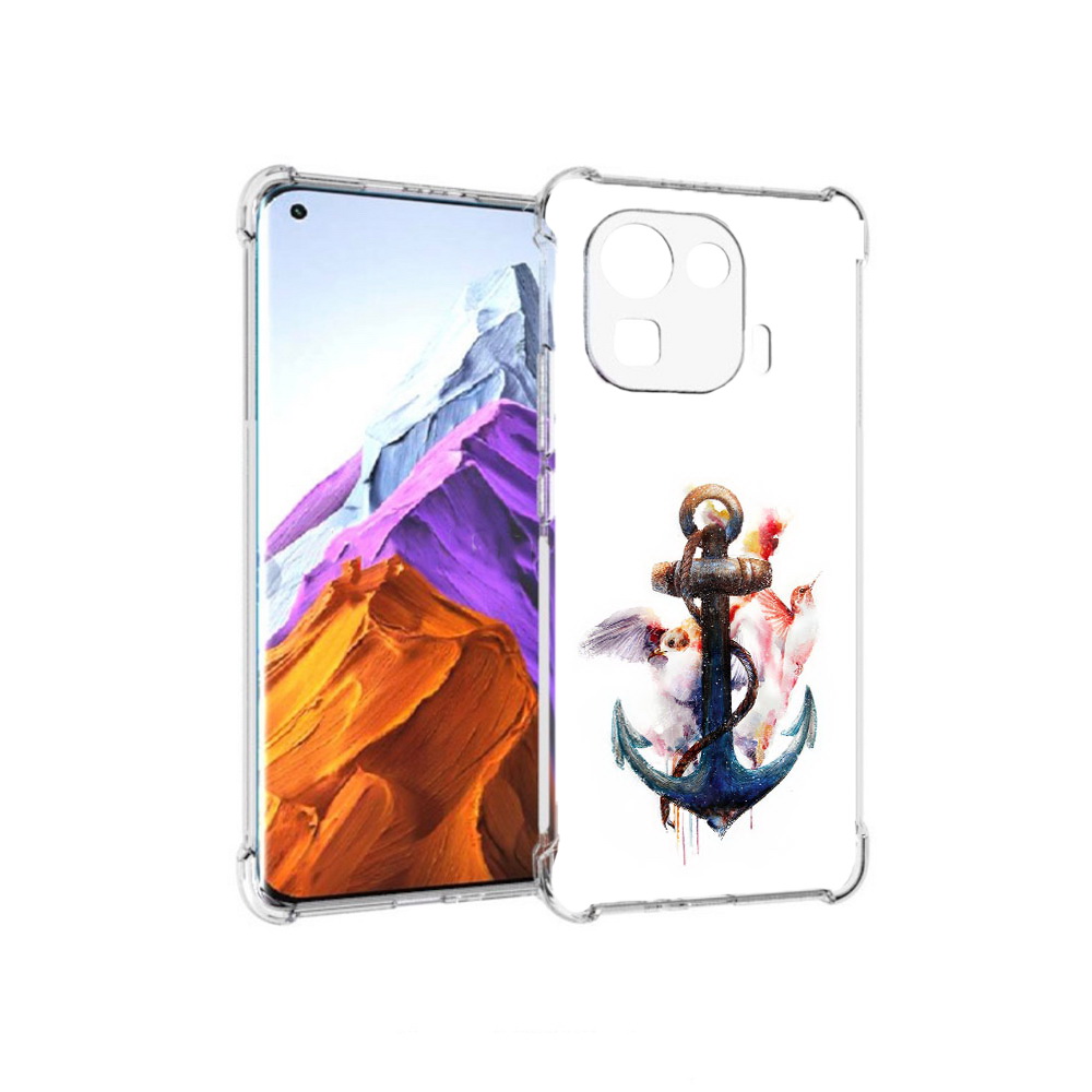 

Чехол MyPads Tocco для Xiaomi 11 Pro якорь с птицами (PT144585.286.703), Прозрачный, Tocco
