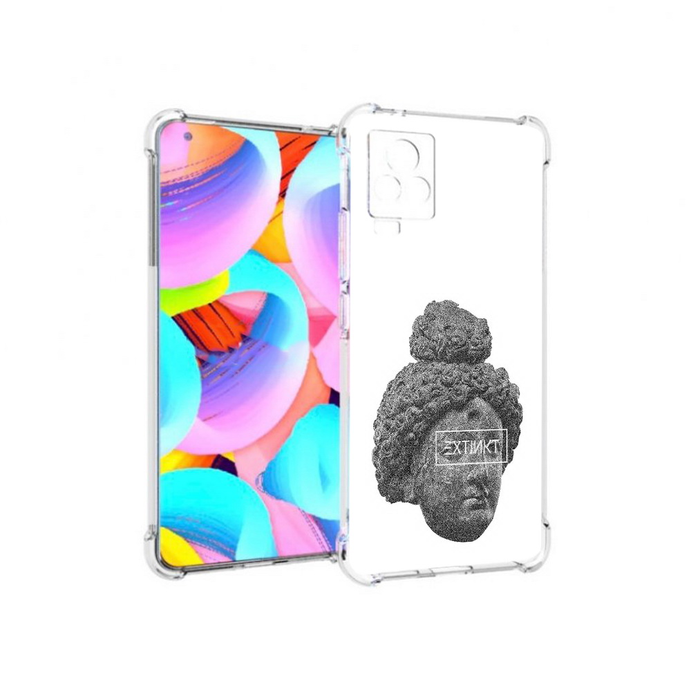 

Чехол MyPads Tocco для Vivo IQOO 7 каменное лицо девушки, Прозрачный, Tocco