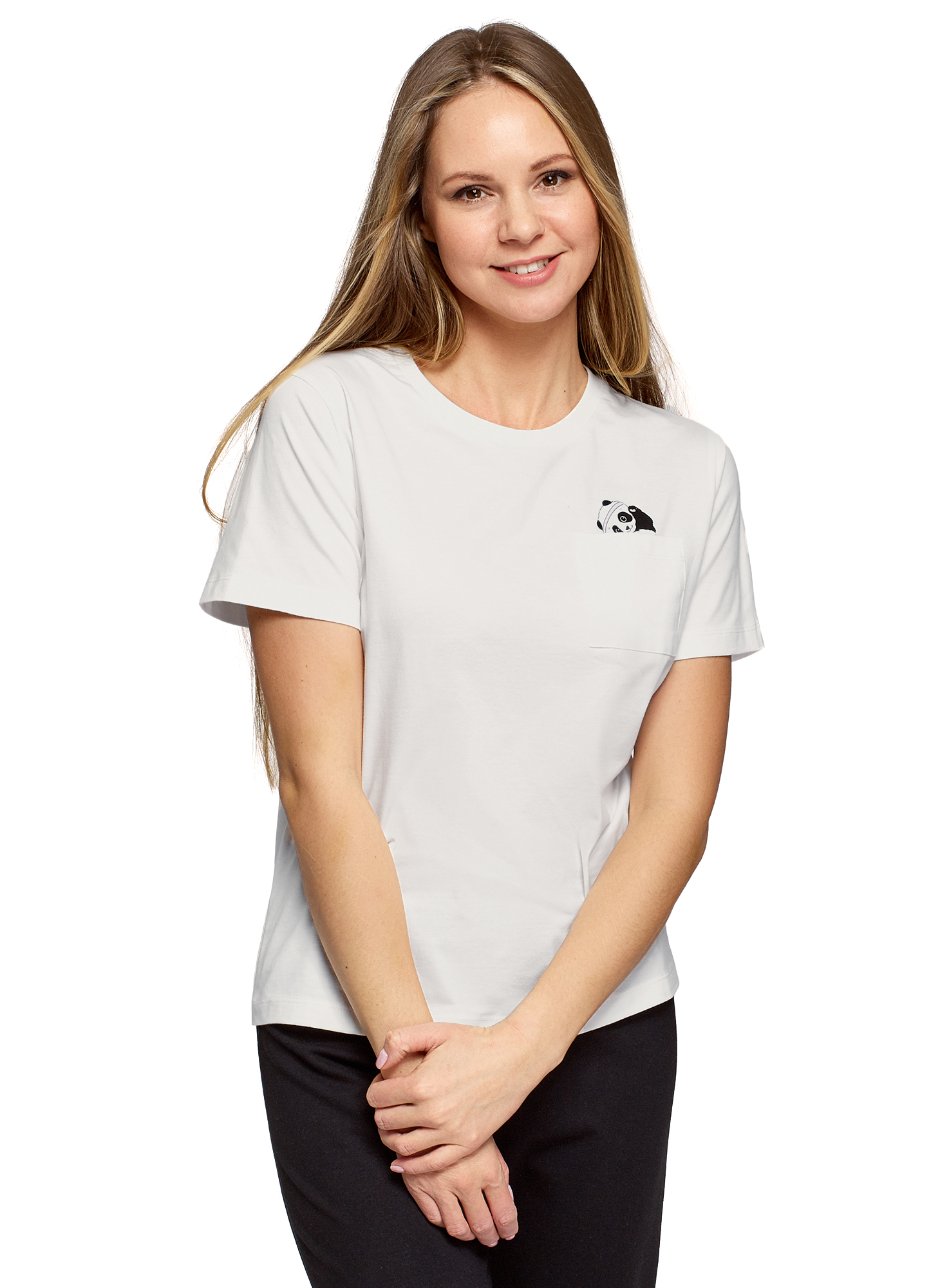 

Футболка женская oodji 14701117-3 белая 2XL, 14701117-3