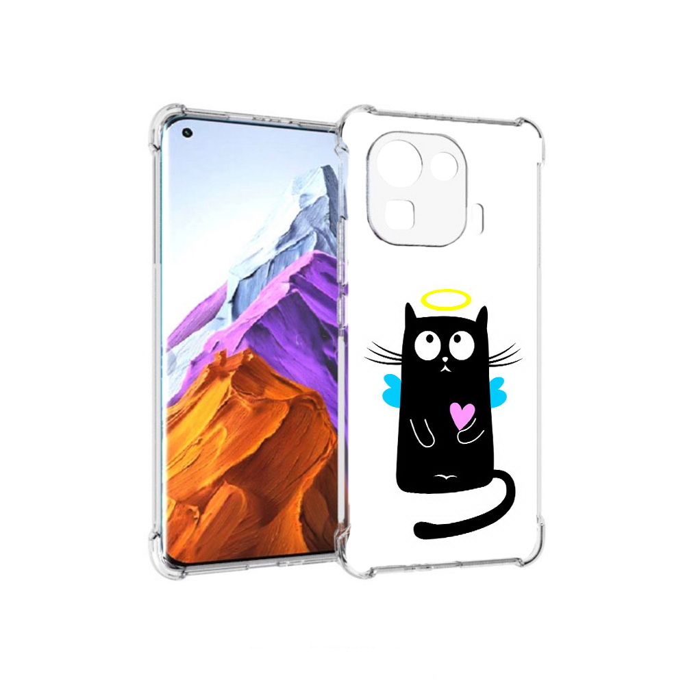 

Чехол MyPads Tocco для Xiaomi 11 Pro Кот ангелок (PT144585.286.96), Прозрачный, Tocco