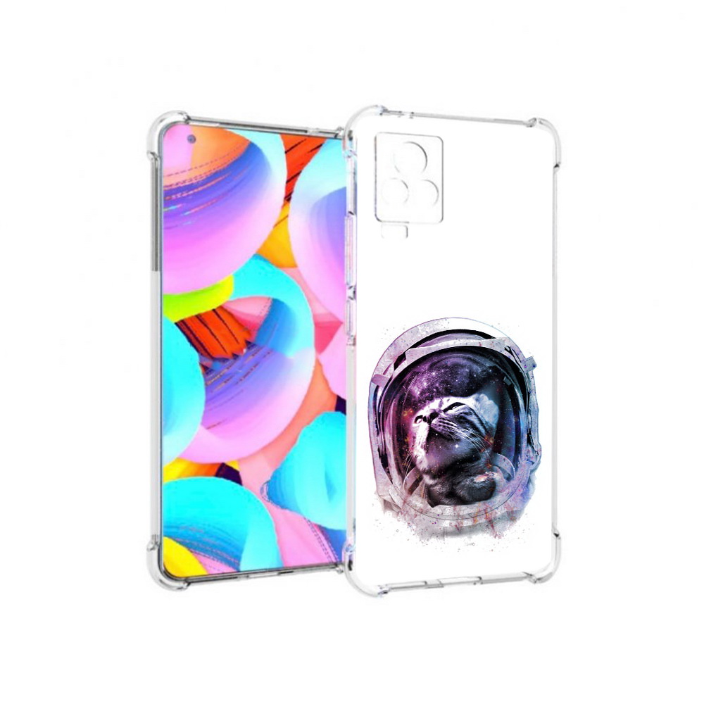 Чехол MyPads Tocco для Vivo IQOO 7 кот в шлеме