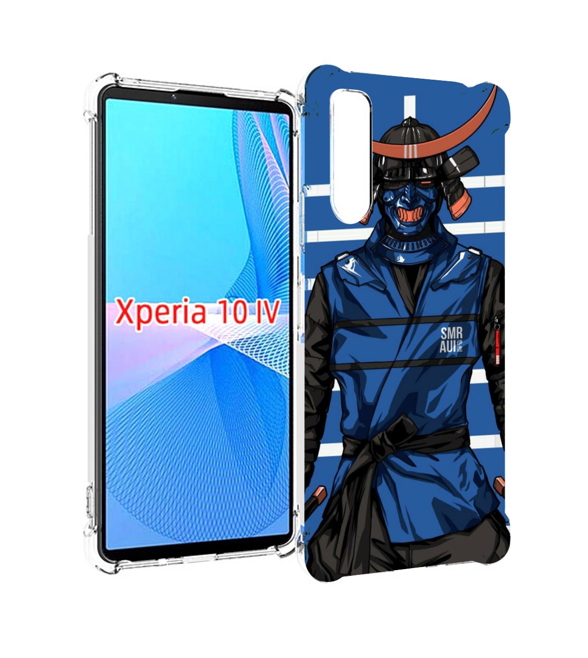 

Чехол MyPads самурай в синей форме для Sony Xperia 10 IV (10-4), Прозрачный, Tocco