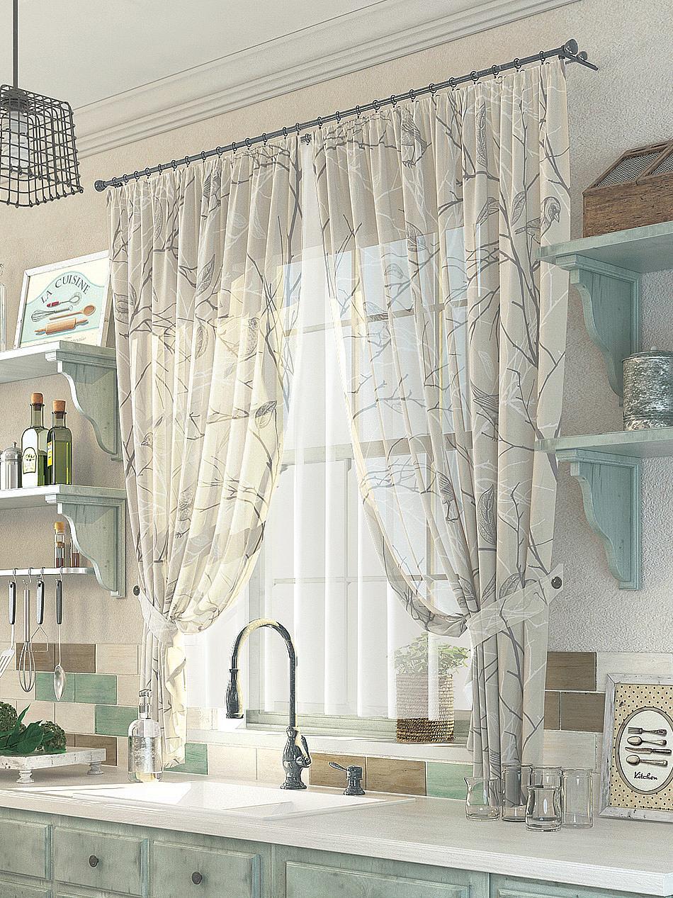 

Комплекты штор AT HOME Кайлос высота 180 см, ширина 150 см, Бежевый, 976013