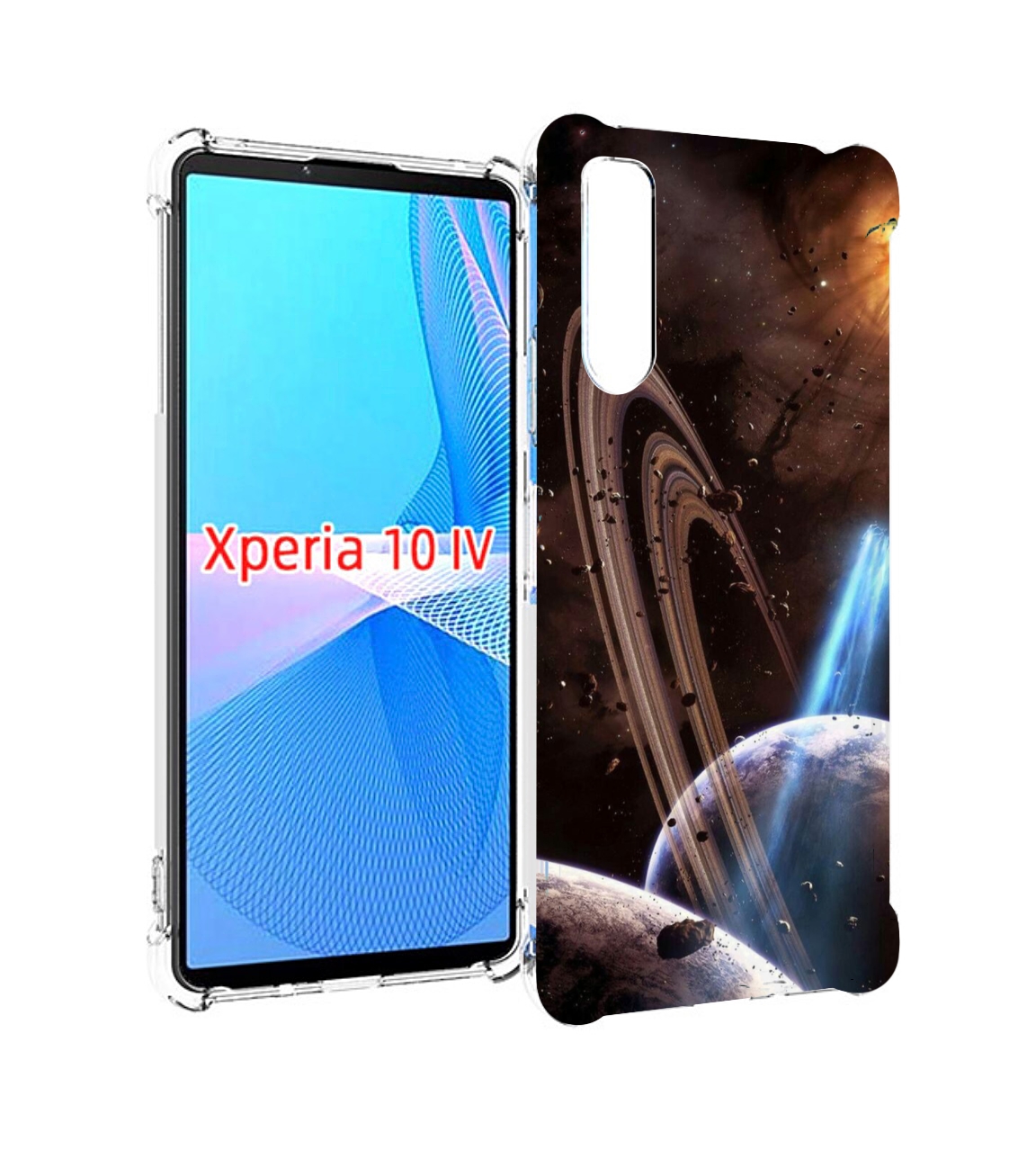 

Чехол MyPads сатурн в космосе для Sony Xperia 10 IV (10-4), Прозрачный, Tocco