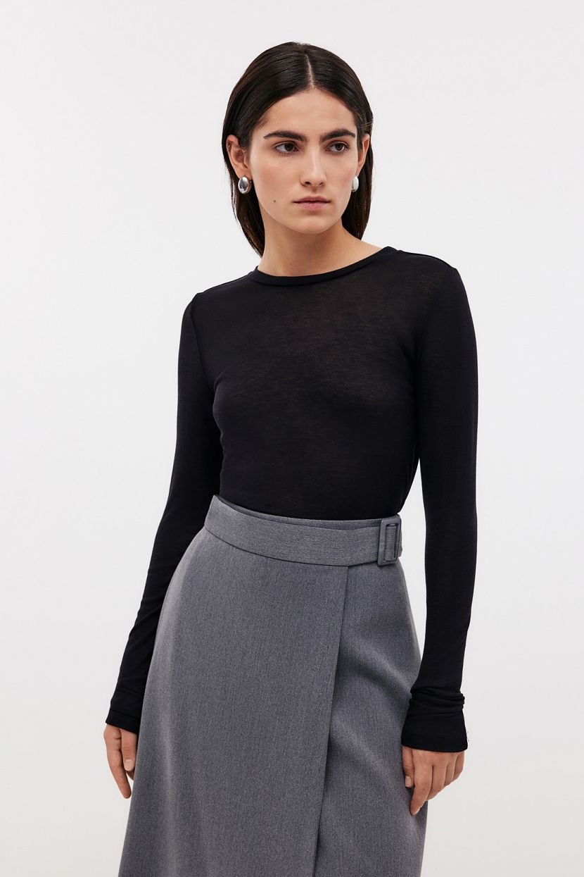 

Лонгслив женский Baon B2124701 черный XL, B2124701