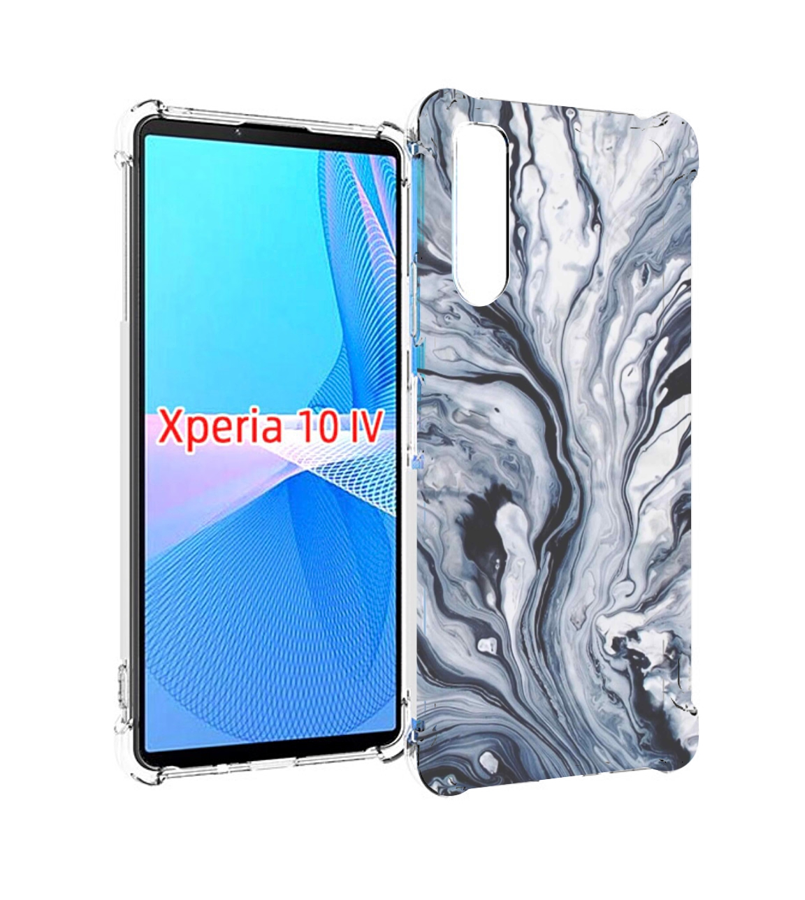 

Чехол MyPads серая краска для Sony Xperia 10 IV (10-4), Прозрачный, Tocco