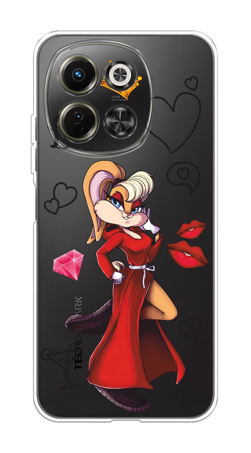 

Чехол на Tecno Spark 30 5G Rich Lola Bunny, Красный;бежевый;оранжевый, 309750-1
